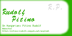 rudolf pitino business card
